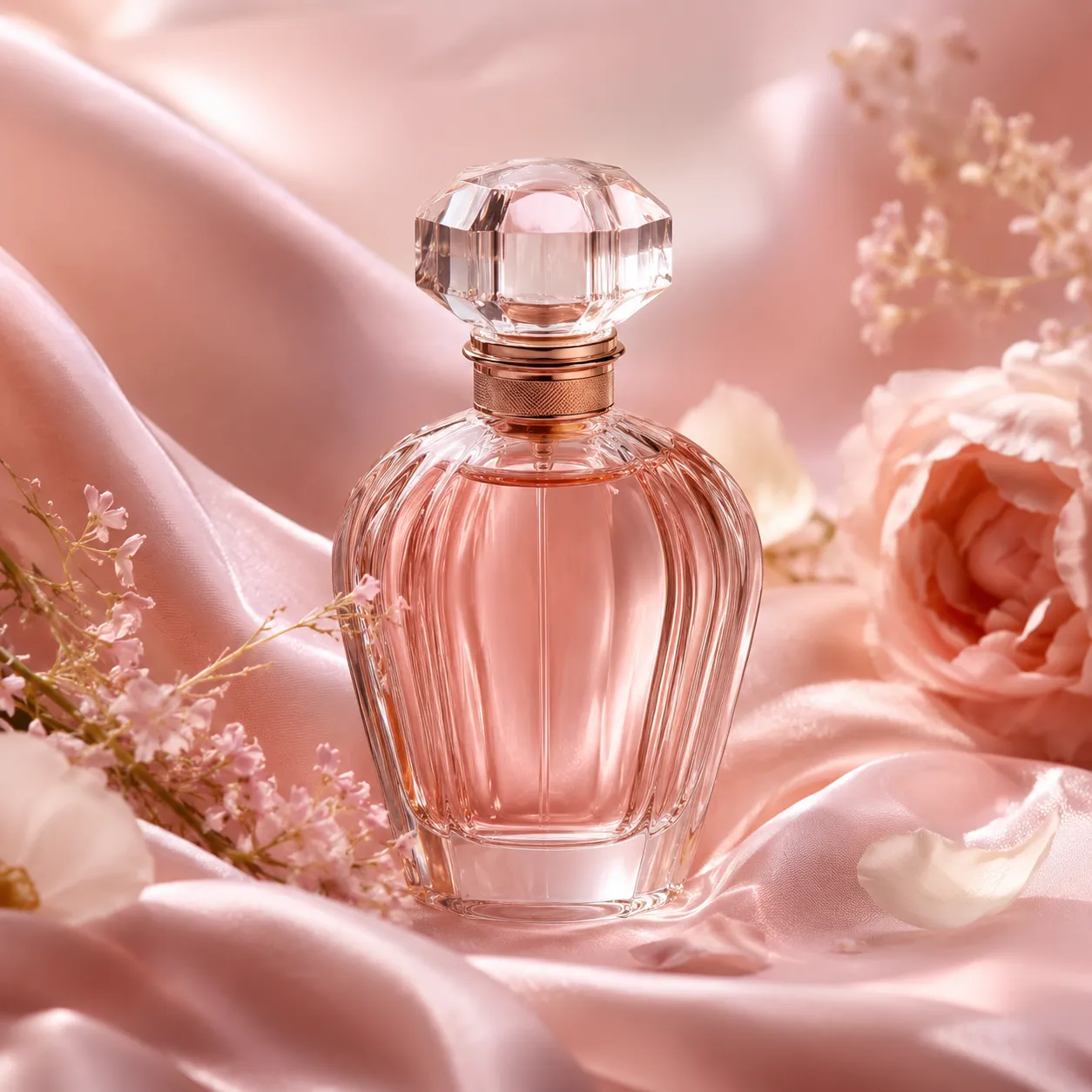 Valentino perfume bottle with romantic pink styling
